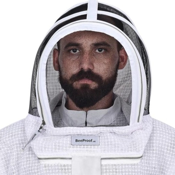 BeeProof Replacement Fencing Veil for Beekeeping Jacket – Detachable Hood, High Visibility Mesh, Compatible with BP-301