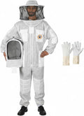 BP-311 Ventilated 3-Layer Beekeeping Suit with Fencing and Round Veil & Gloves | BeeProof