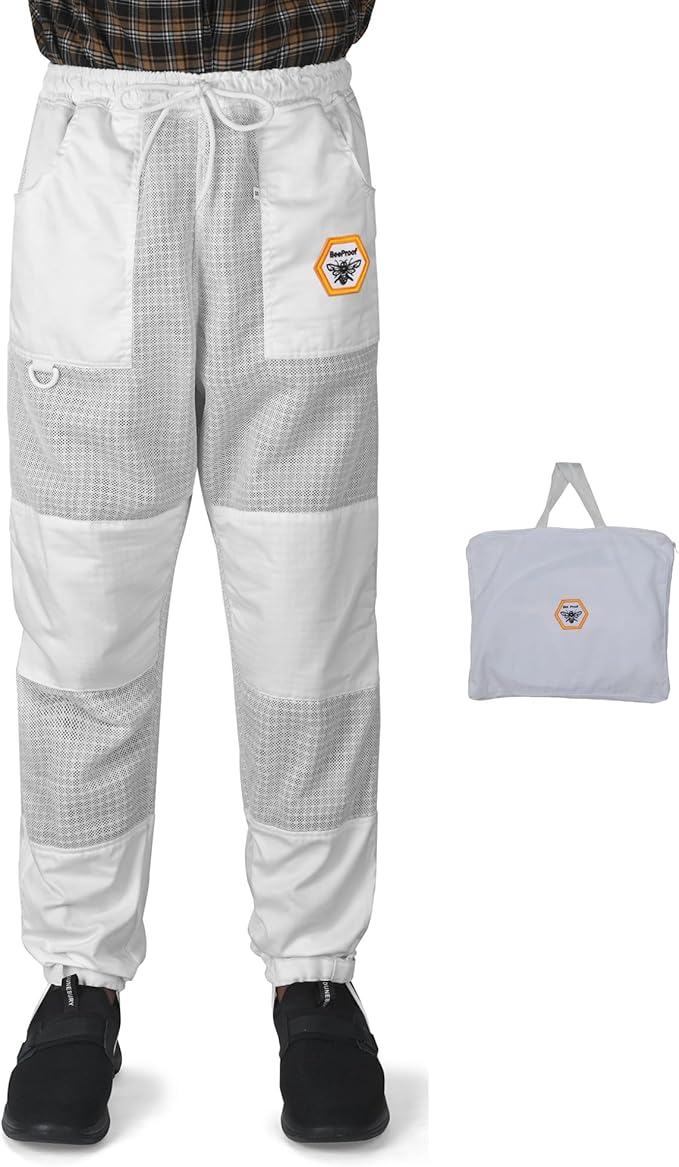 Bee Proof Beekeeping Pant Ventilated Three Layer Mesh with Leg High YKK Zippers & Pockets BP-351