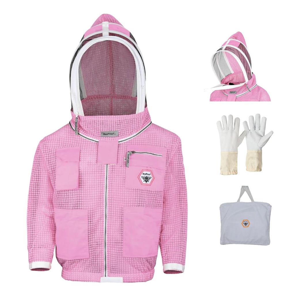 Bee Proof BP-301 Beekeeping Jacket with Veil 3 Layer Ultra Ventilated with Total Protection & Safety